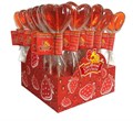 Карамель леденцовая на палочке Сердечко (Сибирский петушок) шоу-бокс (К-003) 14 гр*1 бл*30 шт K-003/шк441967520