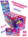Конфеты жевательные Кисломания дабл фрукт Семь королевств Вишня и кола Канди Клаб 14 гр*12 бл*30 шт CHW060