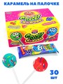 Карамель на палочке Crazy Пончик с конфетой ассорти (Канди Клаб) (CAR256) 10 гр*12 бл*30 шт CAR256