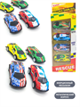 Набор машин Гонки (4 шт) в коробке 10 х 29 см  890-86A 890-86A
