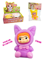 Игрушка - антистресс давилка Девочка - кошечка в пакете 8 х 10 см 1 блок х 16 шт 00-7568 00-7568