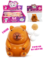 Игрушка - антистресс давилка с гелем с шариками Капибара в пакете 1 блок х 12 шт 00-6520 00-6520