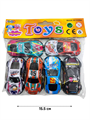 Набор машин (6 шт) в пакете инерционные металл 0615 0615